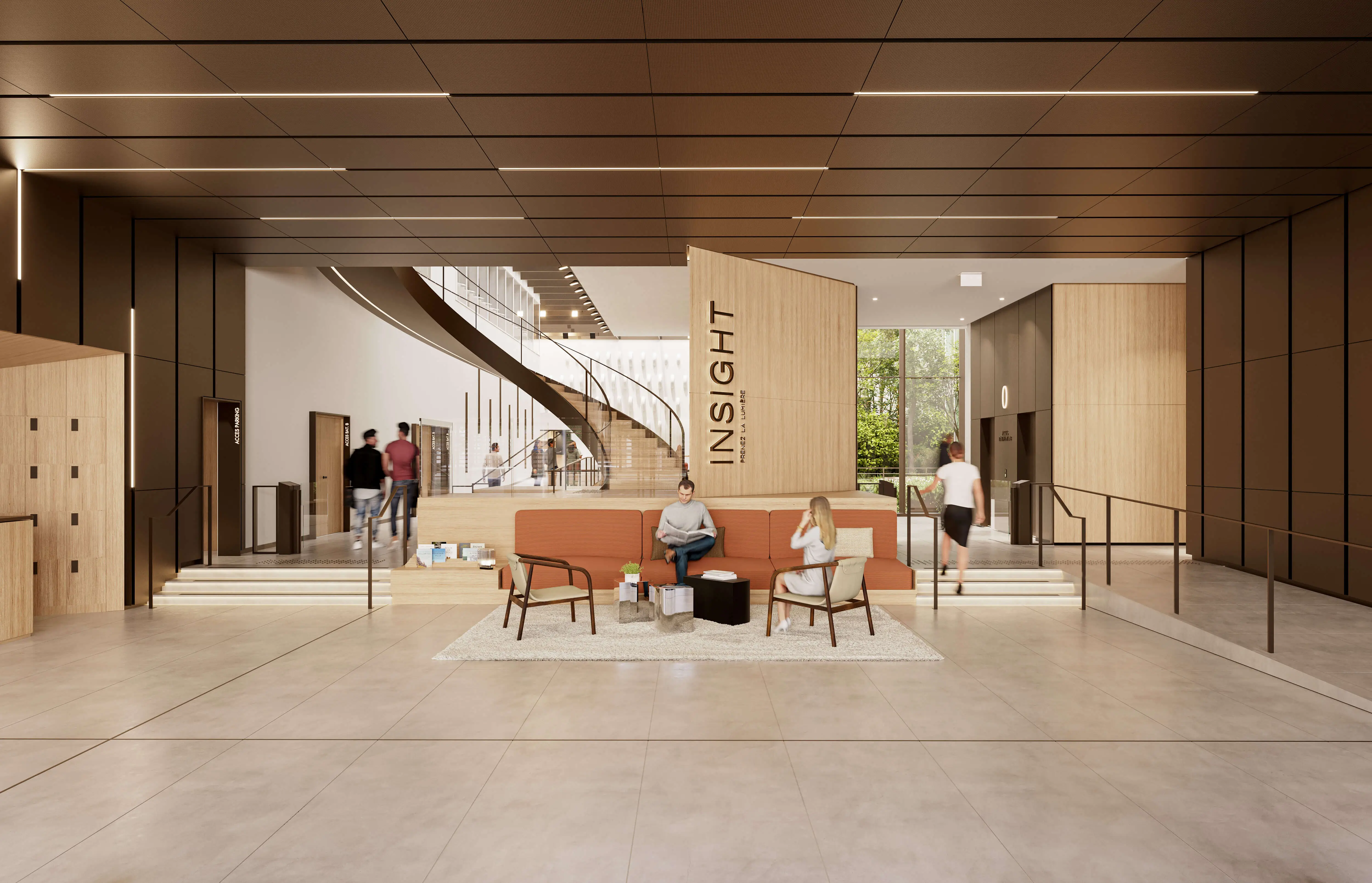 Vue du Hall d'entrée frontale